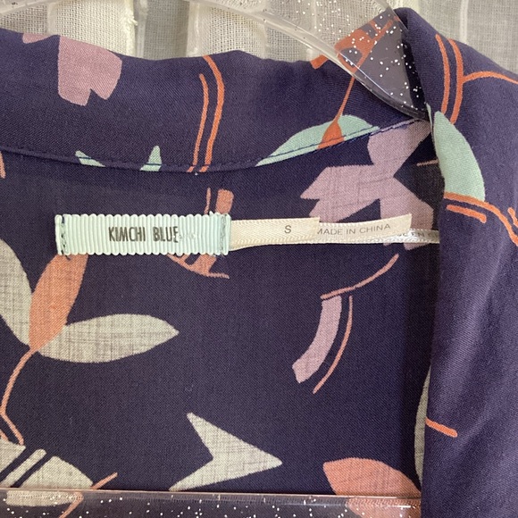 Kimchi Blue Size: Small Mini Button-Down Patterned Dress 100% Rayon - Picture 4 of 7